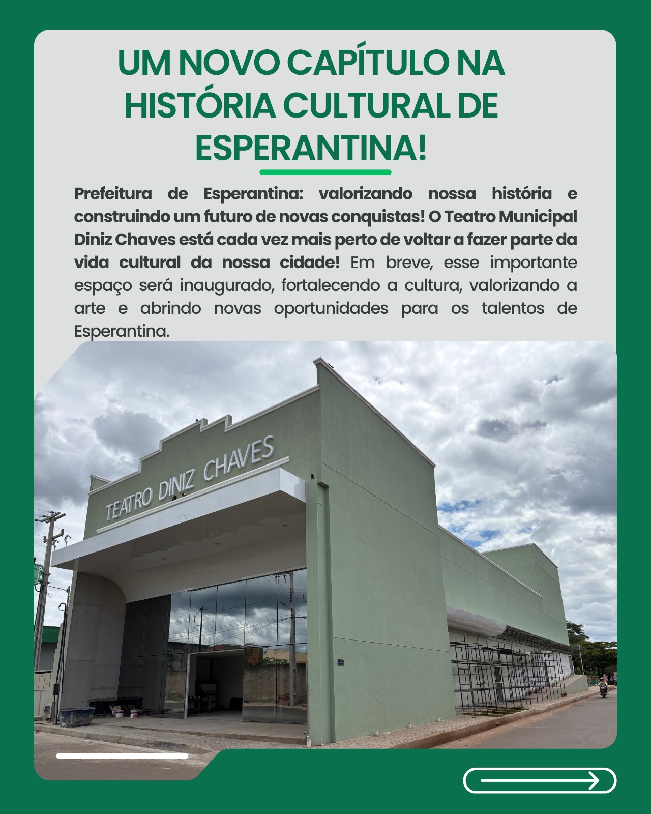 Avanços em Esperantina -Divulgação/ASCOMAvanços em Esperantina -Divulgação/ASCOM
