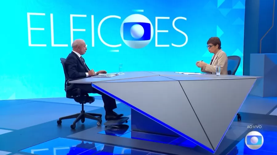 Presidente Lula durante a entrevista | Reprodução/ TV Globo