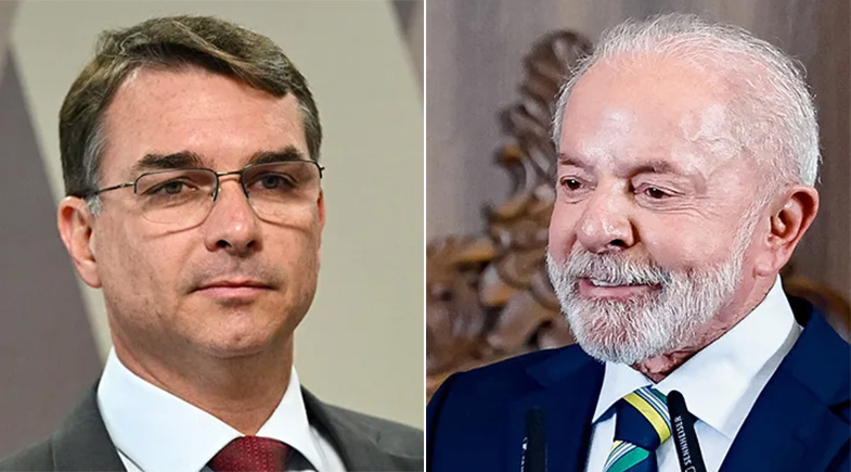 Flávio Bolsonaro e Lula | Divulgação