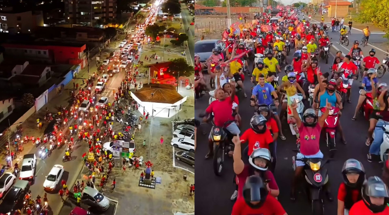 Carreata reúne apoiadores da reeleição de Lula no Piauí | Foto: Gabriel Loiola