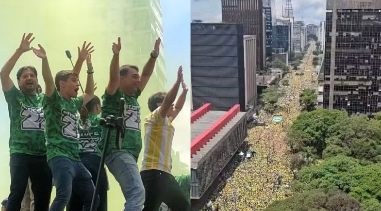 Flávio Bolsonaro promete que pai colocará faixa presidencial nele | Reprodução