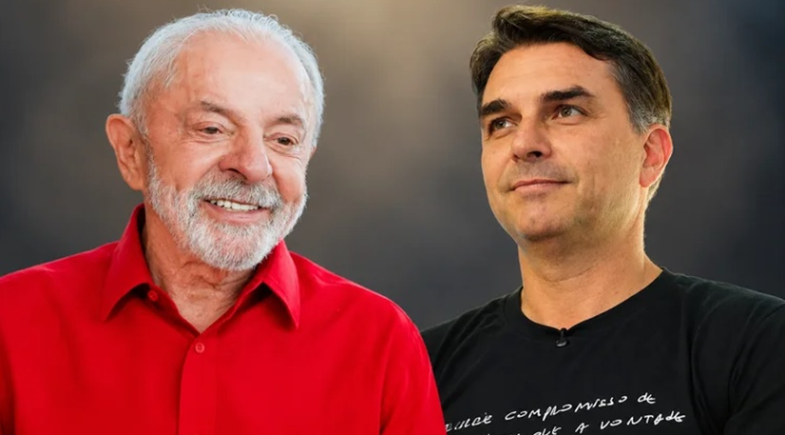 Pesquisa Vox Brasil aponta Lula com 51% e Flávio Bolsonaro com 49% dos votos válidos | Ricardo Stuckert /Lula/Charles Vieira/Campanha Flávio Bolsonaro/Flickr 