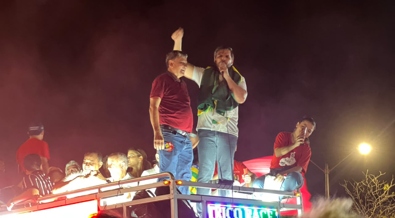 Wellington Dias em ato pró-Lula em Teresina  | Jéssica Machado/MeioNews