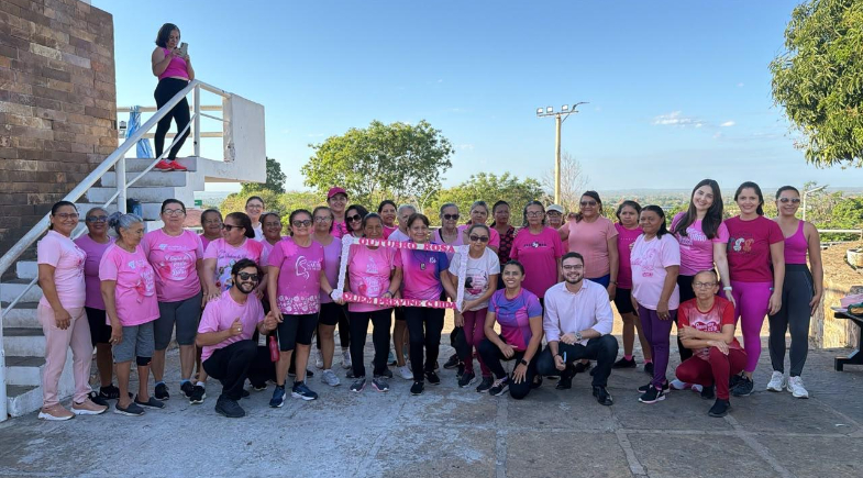 Caminhada do Outubro Rosa mobiliza mulheres em Piripiri; confira fotos