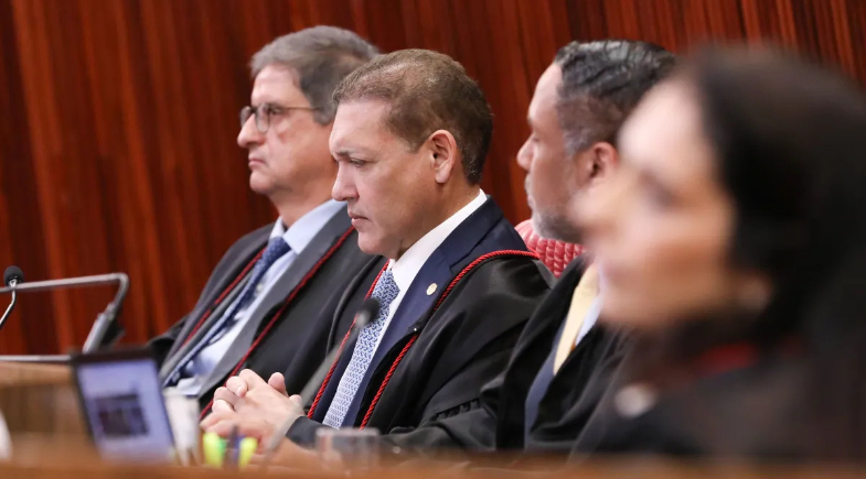 O ministro Nunes Marques em sessão plenária do TSE | Luiz Roberto/TSE