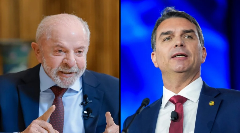 Lula e Flávio Bolsonaro | Divulgação