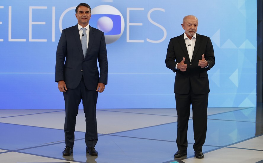 Lula e Flávio em último debate  | Agência O Globo