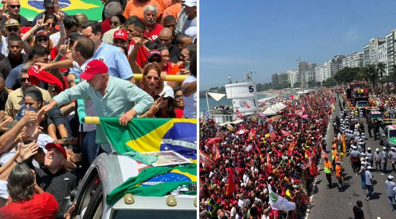Lula em ato de campanha  | Metrópoles 