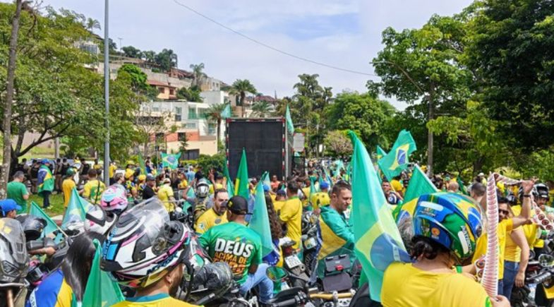 Motociata em apoio a Flávio em BH | TV Globo 