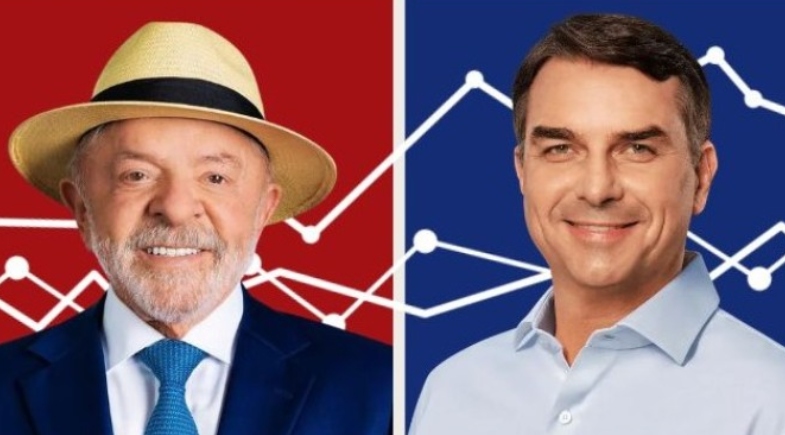 Lula e Flávio Bolsonaro | Reprodução