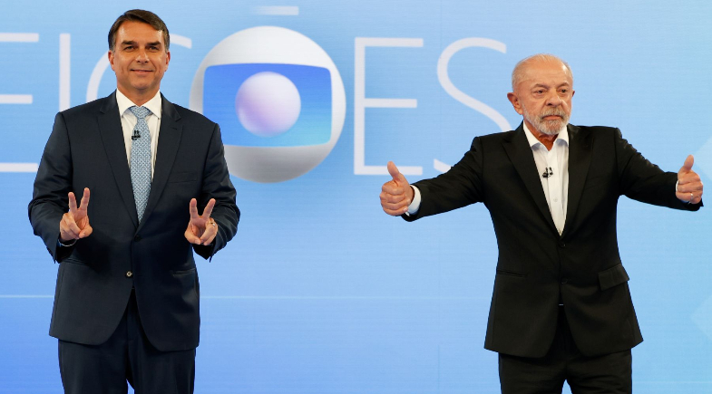 Lula e Flávio Bolsonaro | Reprodução