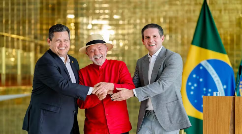 Lula, Alcolumbre e Motta | Ricardo Stuckert/PR