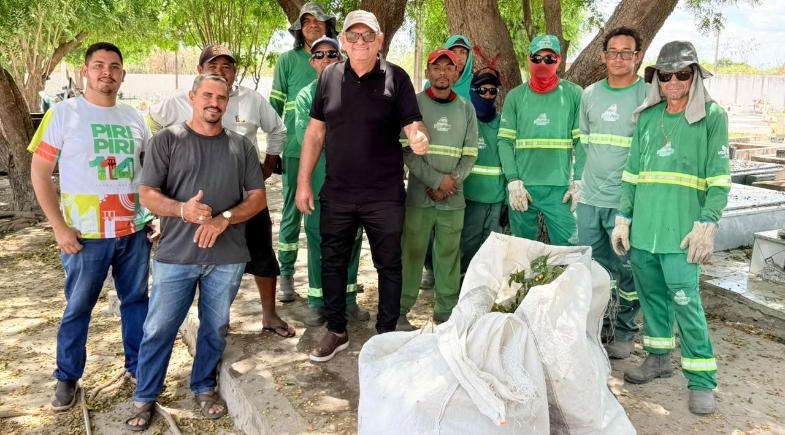 SDU intensifica limpeza dos cemitérios para o Dia de Finados em Piripiri