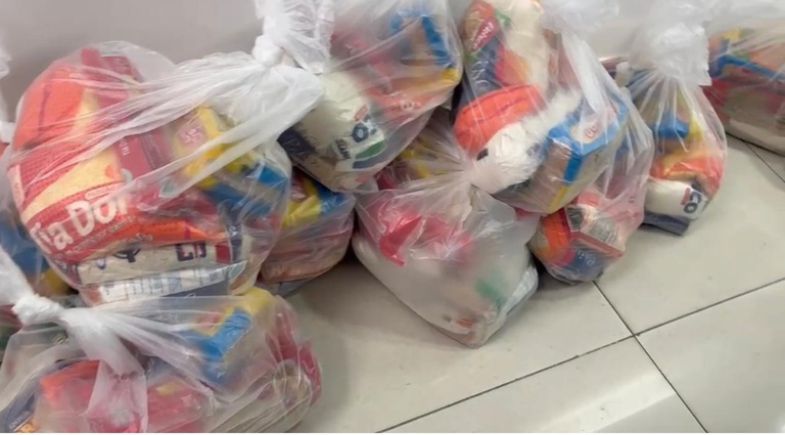 Cestas básicas apreendidas pela PF.  | PF