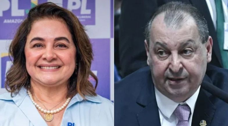 Professora Maria do Carmo e Omar Aziz.  |  João Dejacy/Assessoria e Geraldo Magela/Agência Senado