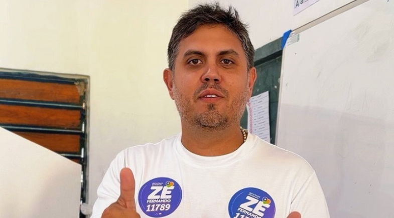 Zé Fernando vota em Nossa Senhora dos Remédios.  | Reprodução 