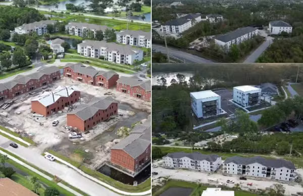 Imóveis anunciados pela D32, empresa do ex-goleiro Doni e de sócio brasileiro — Foto: Reprodução/Redes sociais