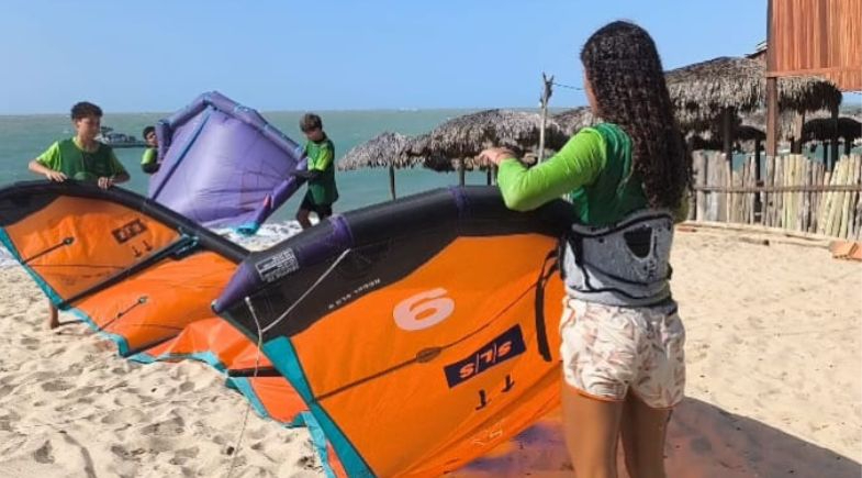 Projeto Vivo Kitesurf na praia de Barra Grande | Reprodução/ TV Meio Norte