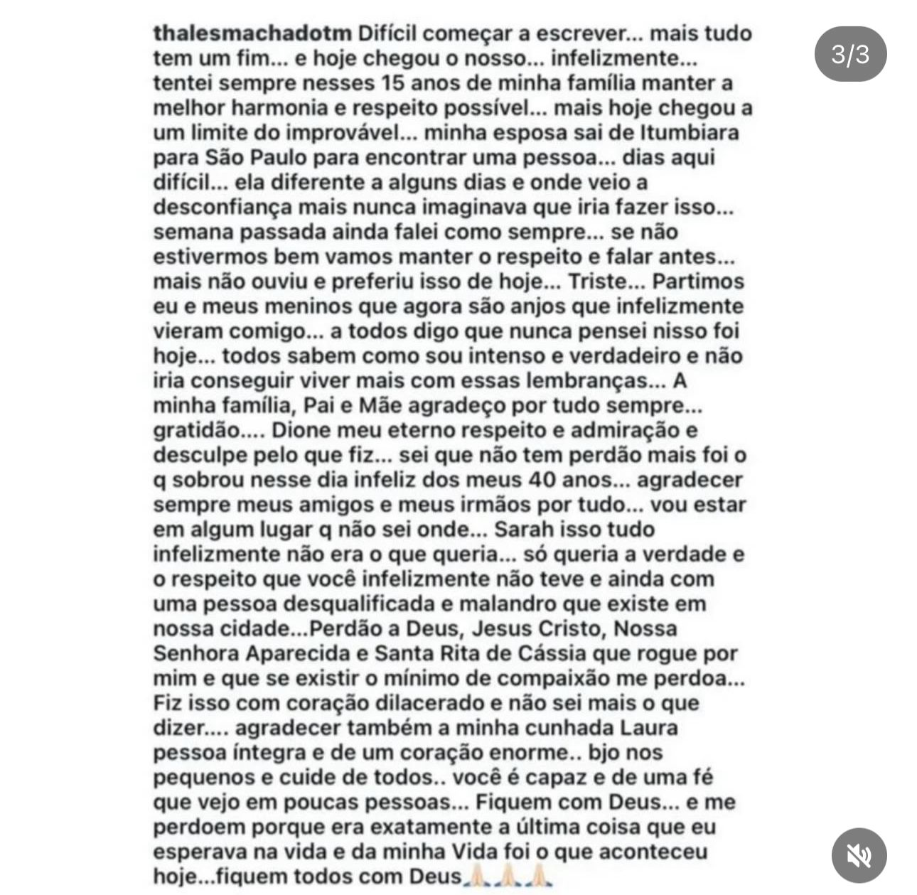 Secretário publicou carta nas redes sociais 