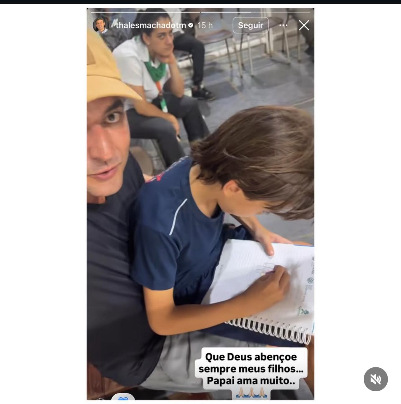 Thales publicou declaração de amor para família nas redes sociais 