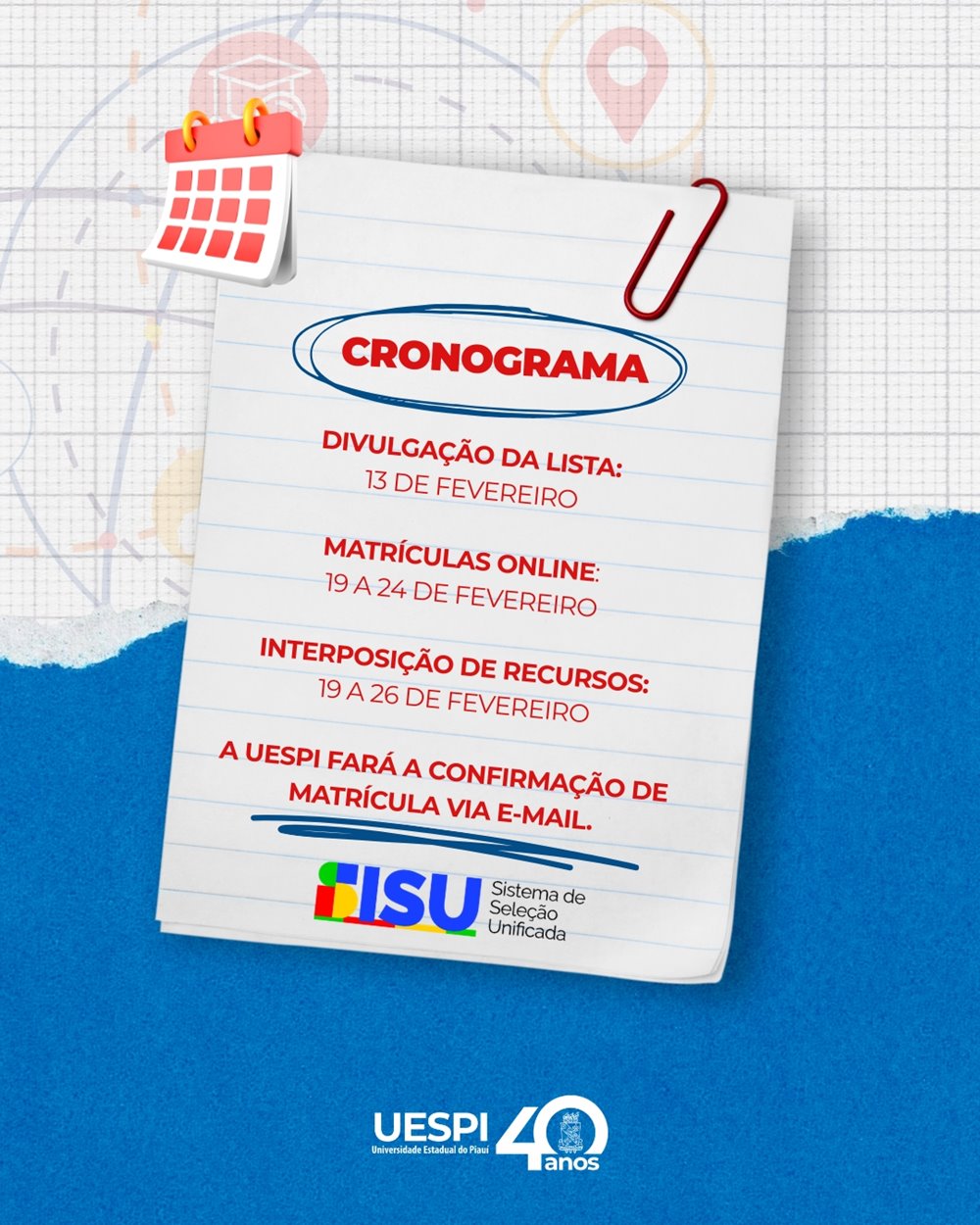  Uespi divulga primeira chamada da lista de espera do SiSU; confira os nomes - Imagem 1