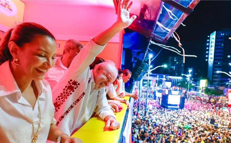 Presidente Lula e Janja marcaram presença no Circuito Osmar | Reprodução