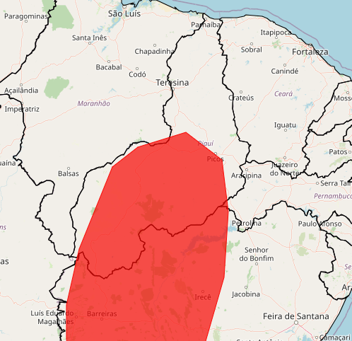 Acumulados de chuva./Foto: Inmet