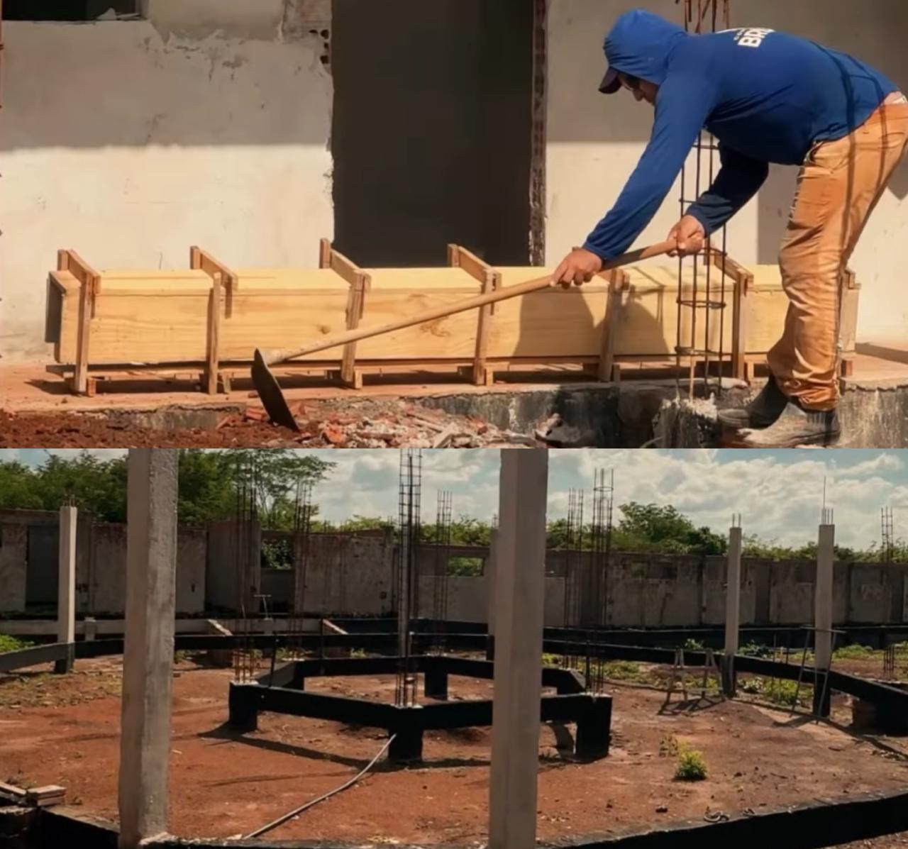 Obras da nova Escola Municipal na comunidade Bom Lugar, na zona rural do município - Foto: Prefeitura de Campo Maior