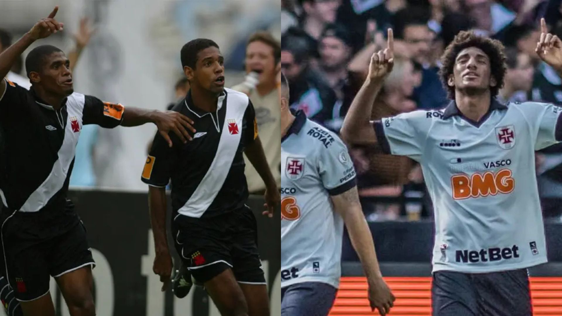 Henrique (2004) e Talles Magno (2019) ajudaram a salvar o Vasco do rebaixamento - Fotos: Cleber Mendes/LANCE!Press // Divulgação/CBF