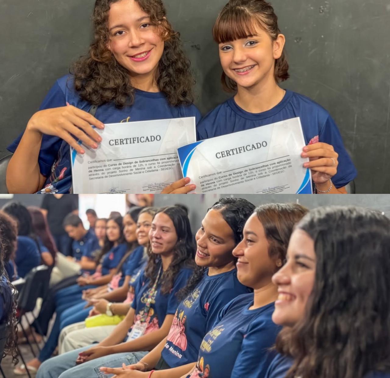 Prefeitura de Parnaíba realiza entrega de certificados do Curso de Design de Sobrancelhas pelo projeto Sonho de Menina - Imagem 1