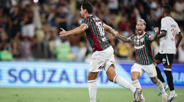 Ganso comemora gol de pênalti pelo Fluminense em clássico contra o Vasco, no Maracanã, pelo Campeonato Carioca  | Reprodução/Fluminense F.C.