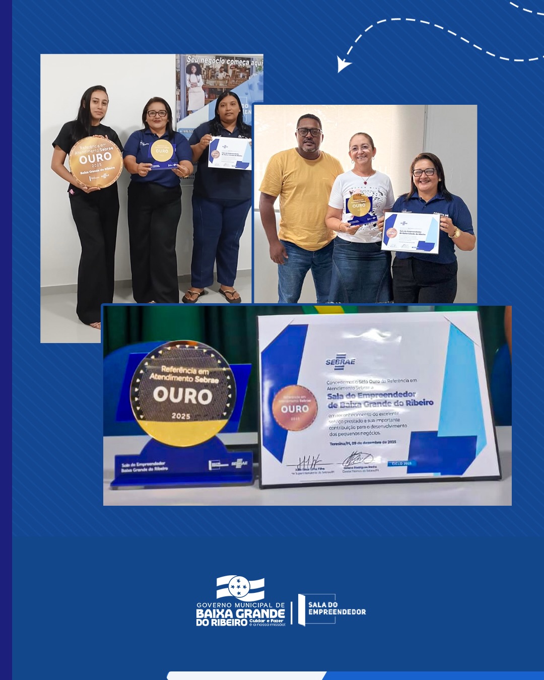 Baixa Grande do Ribeiro conquista Selo Sebrae Ouro 2025 - Foto: Prefeitura de Baixa Grande do RibeiroBaixa Grande do Ribeiro conquista Selo Sebrae Ouro 2025 - Foto: Prefeitura de Baixa Grande do Ribeiro