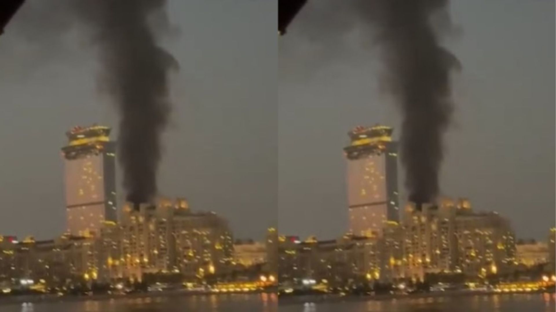 Incêndio atinge hotel de luxo em Dubai; 4 feridos na Palm Jumeirah | Foto: Reprodução