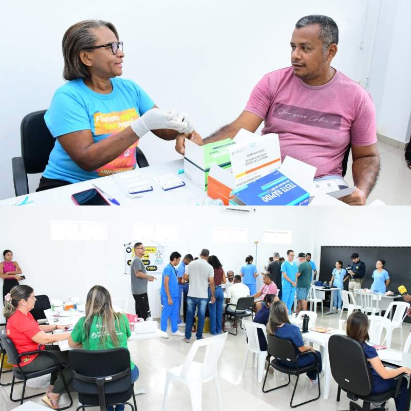 Motoristas receberam serviços de saúde preventiva durante ação realizada em parceria com a PRF e a SESAPI- Foto: Prefeitura de Floriano