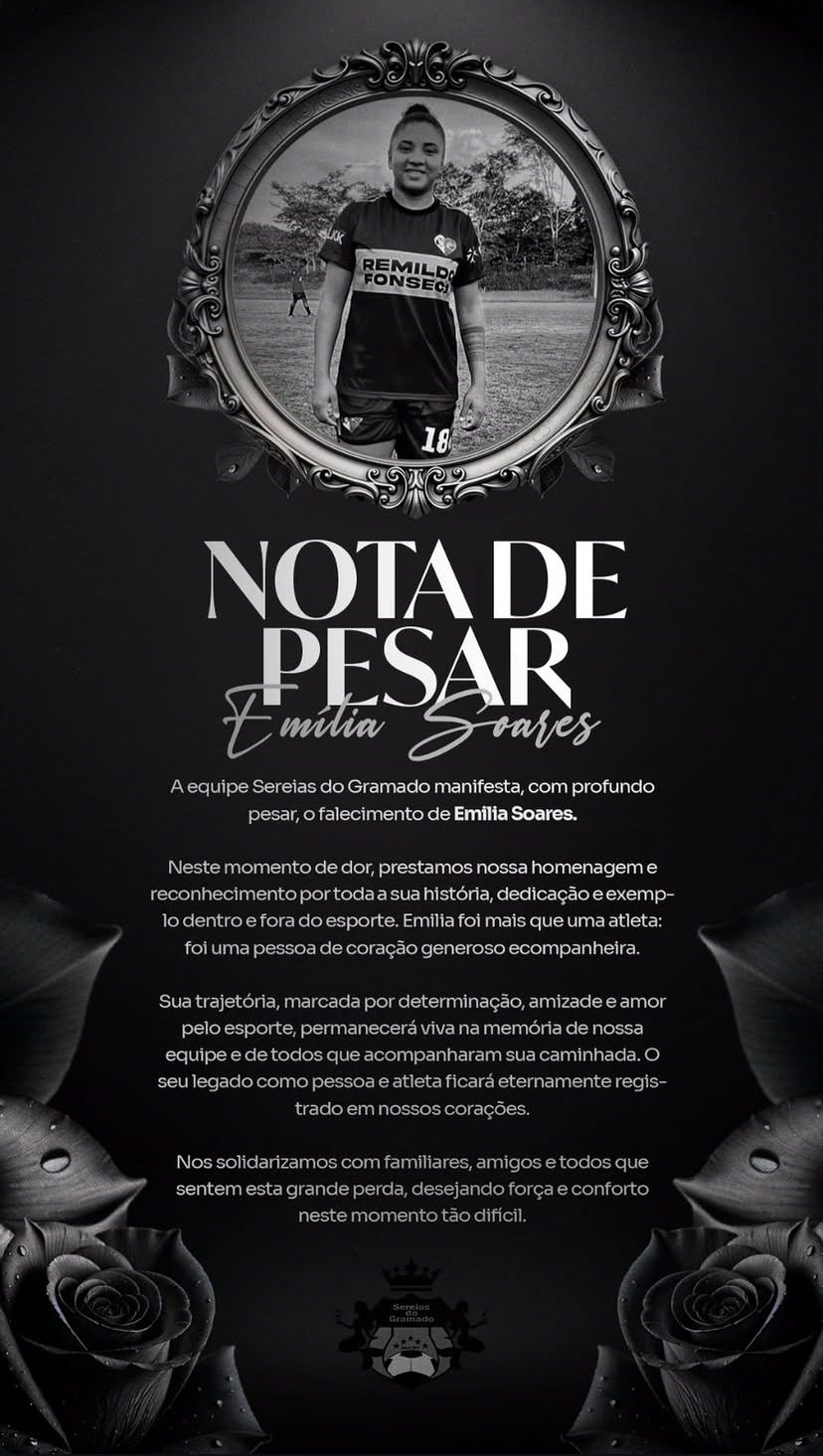 Foto: Reprodução/Instagram - Nota de pesar do time