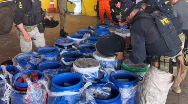 PRF apreende mais de 1 tonelada de drogas na BR-230, no Maranhão | Reprodução/ PRF