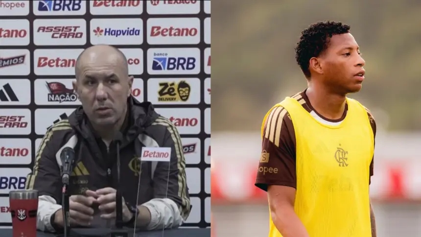 Plata ficou fora da lista dos relacionados por Jardim na última partida - Fotos: Reprodução | Divulgação / Flamengo