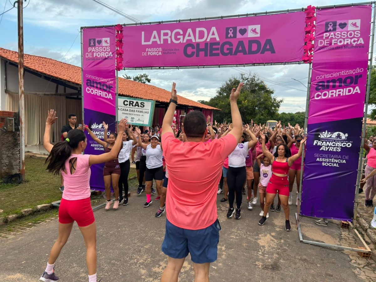 Corrida “Passos de Força” mobilizou cerca de 300 participantes no município de Francisco Ayres (Foto: Reprodução/ Divulgação)