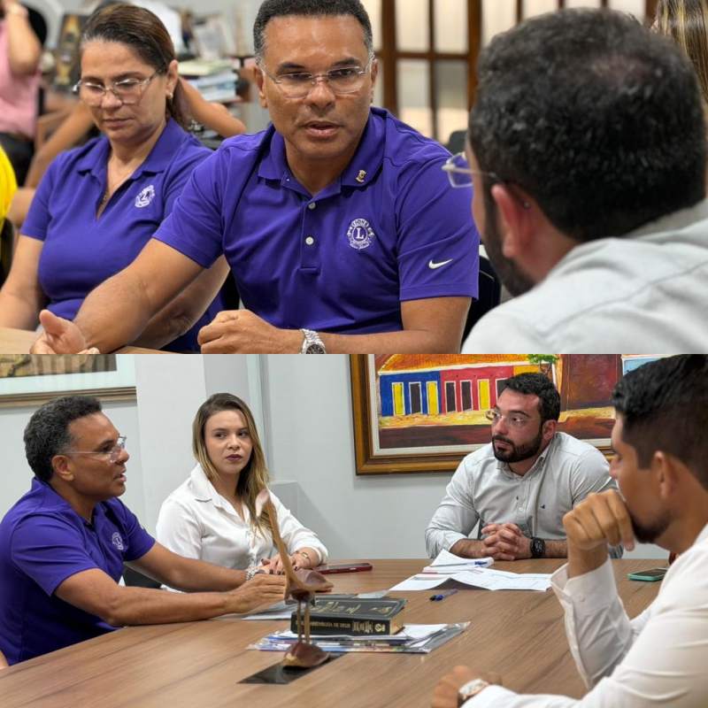 Gestão municipal dialoga com representantes da Fundação de Lions Clubs International sobre apoio aos catadores do município - Foto: ASCOM