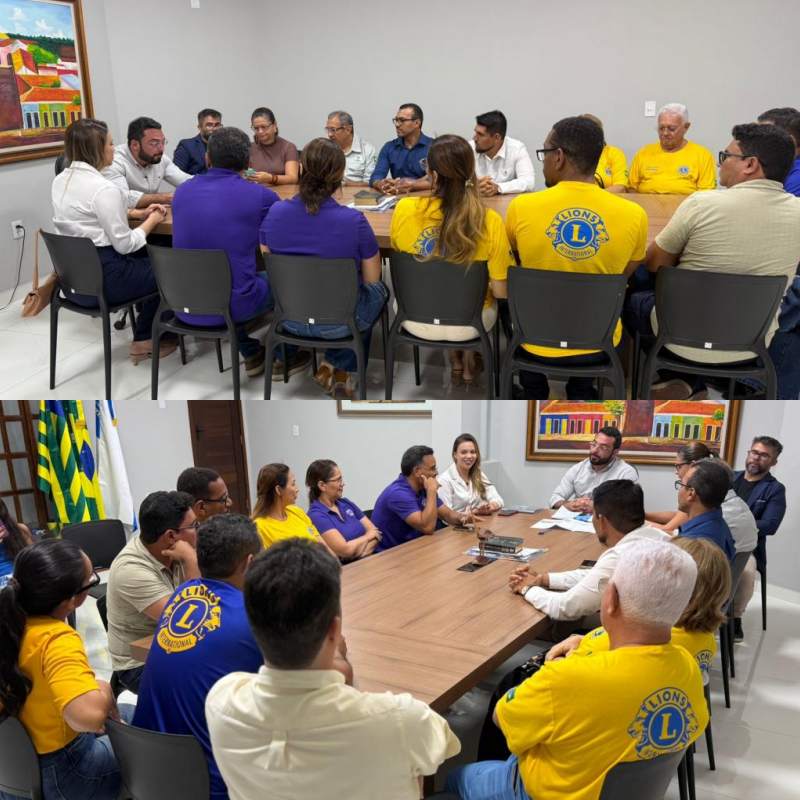 Gestão municipal dialoga com representantes da Fundação de Lions Clubs International sobre apoio aos catadores do município - Foto: ASCOM