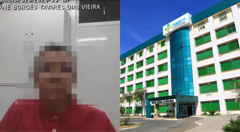 Mulher durante depoimento em que confessa a polícia que o que fez era uma brincadeira  | Foto: Reprodução 