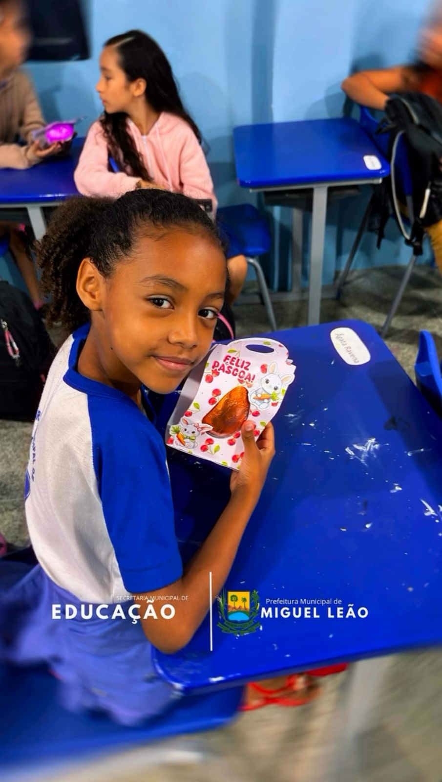 Crianças da rede municipal de Miguel Leão recebem ovos em celebração à Páscoa  - Imagem 1