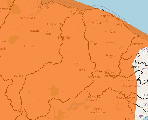 Alerta de perigo./Foto: Inmet