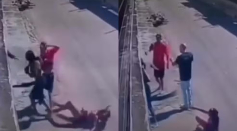 Homem foi flagrado por câmeras de segurança agredindo a ex-companheira  | Divulgação/Ascom/Polícia Civil-MA