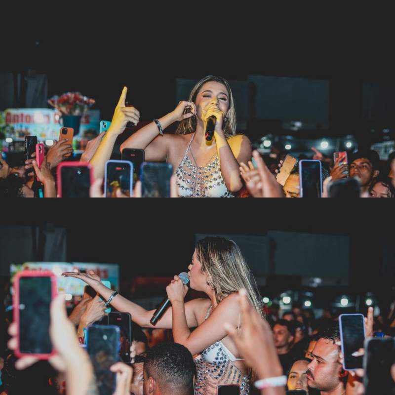 Cantora Yasmin Sensação foi um dos destaques da festa de aniversário de Hugo Napoleão. - Divulgação/ASCOM