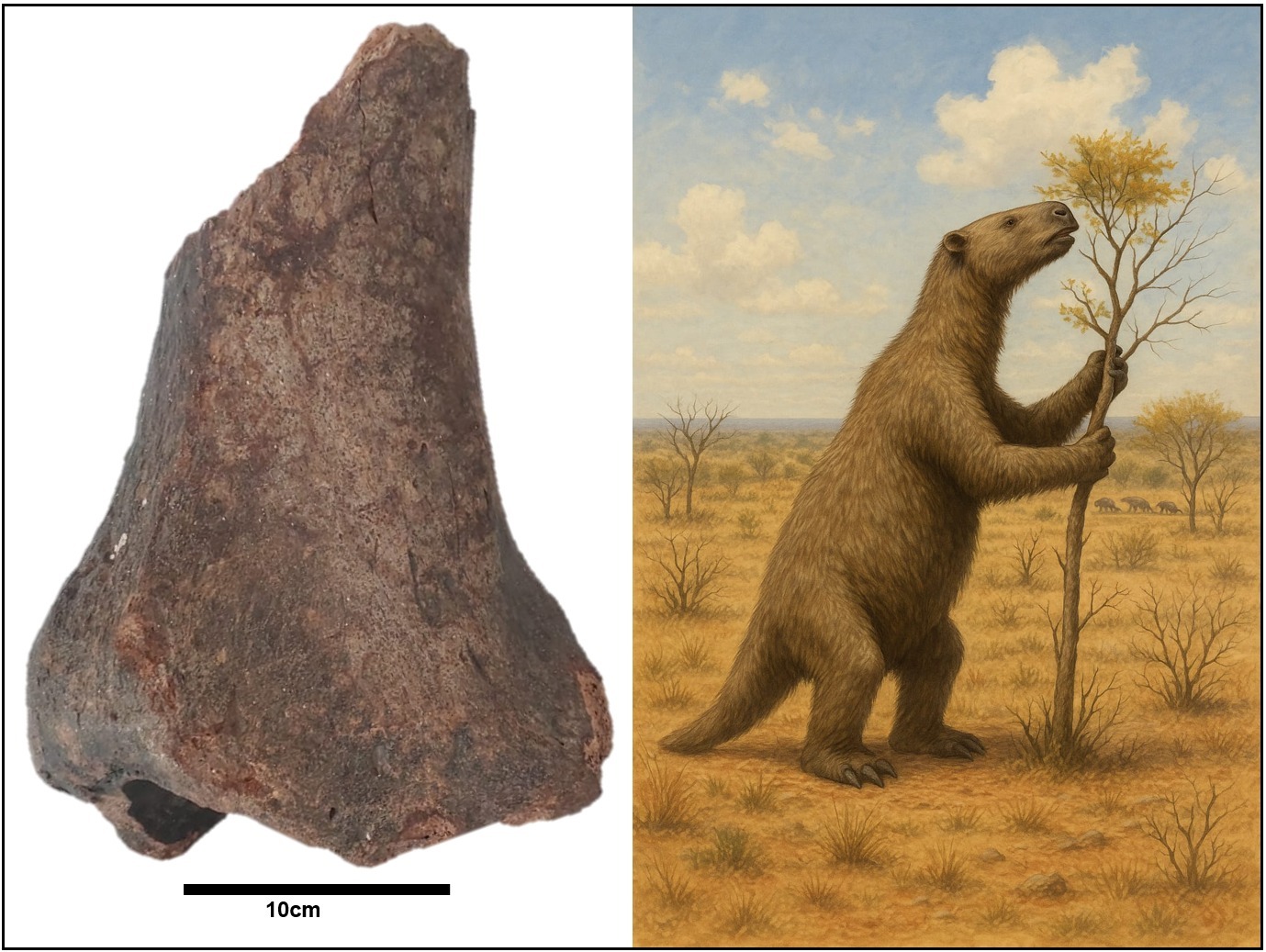 Fóssil de preguiça-gigante de 33 mil anos é identificado no município - Reprodução/UFPI