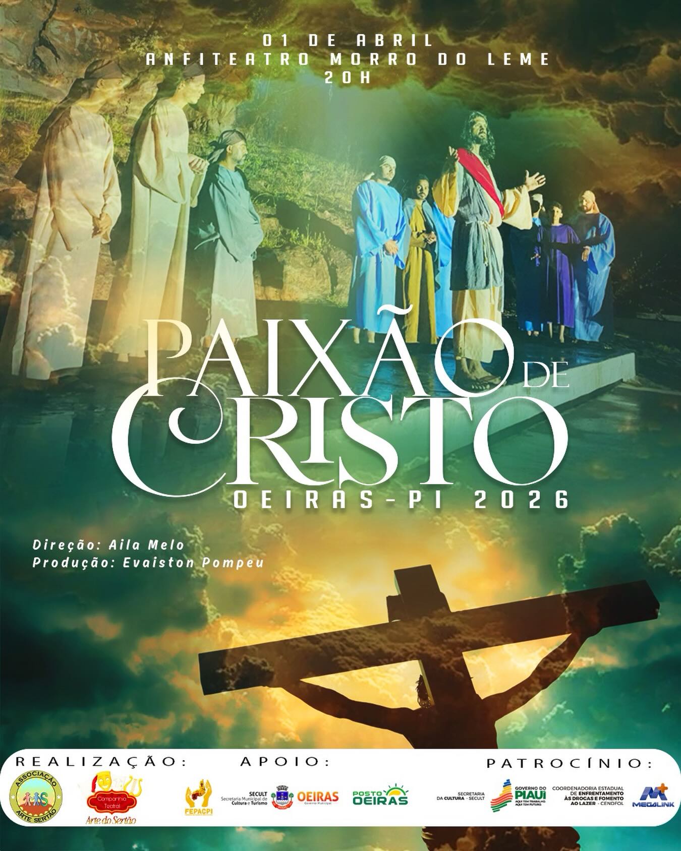 Associação Arte Sertão apresenta Paixão de Cristo na quarta (1) em Oeiras