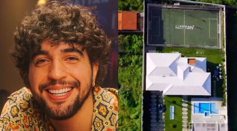 Área de lazer gigante, campo com nome do cantor: como é a mansão de Nattan no interior do Ceará