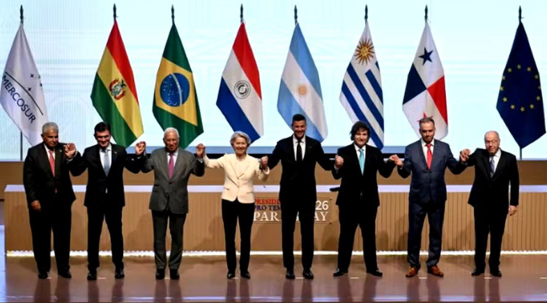 Acordo Mercosul e União Europeia entra em vigor | Foto: Luis Robayo/AFP
