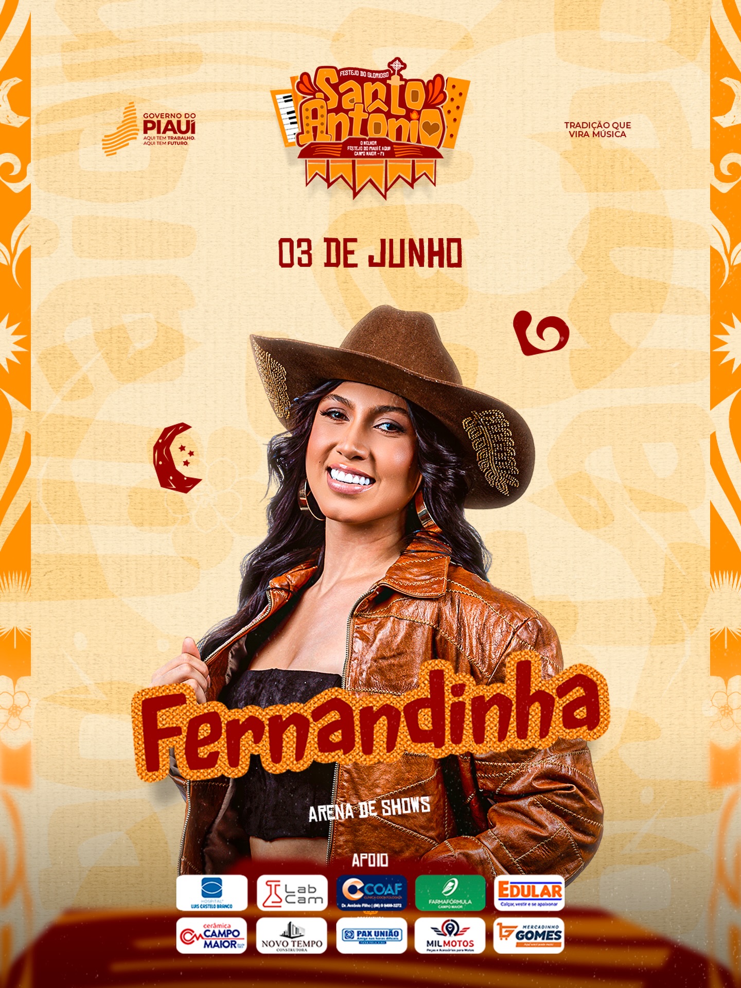 Festejos de Santo Antônio terão shows de Nattan, Toca do Vale e outras atrações em Campo Maior - Divulgação/ASCOMFestejos de Santo Antônio terão shows de Nattan, Toca do Vale e outras atrações em Campo Maior - Divulgação/ASCOM